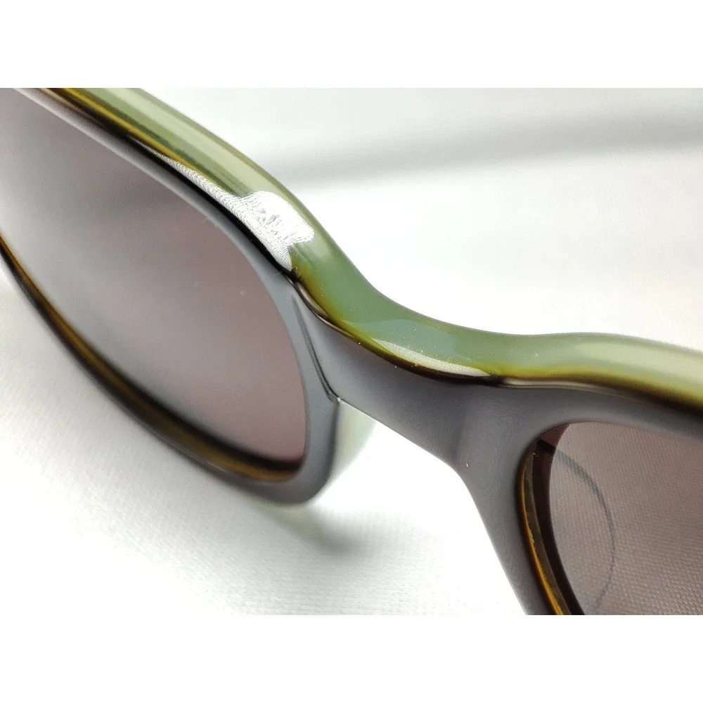 J.F. Rey J455 Sunglasses Brown Olive Acetate Rectangular Vintage France 55-18